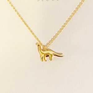 MUSTHAVE Gold Plated Dinosaur Pendant Short Necklace